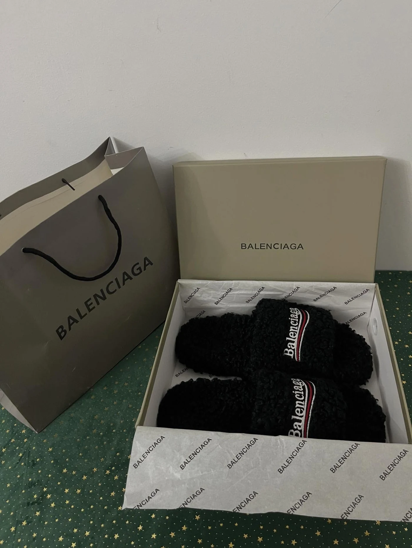 Balenciaga Furry Slide Black, imaginea 10
