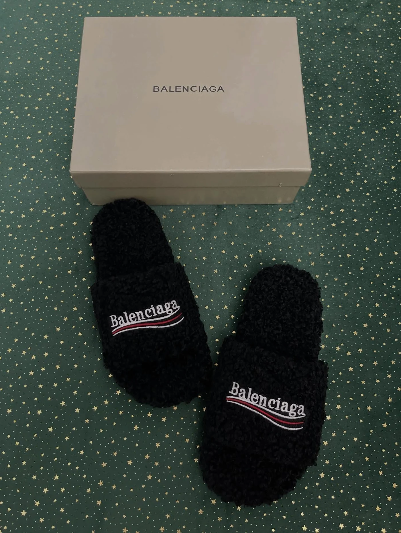 Balenciaga Furry Slide Black, imaginea 4