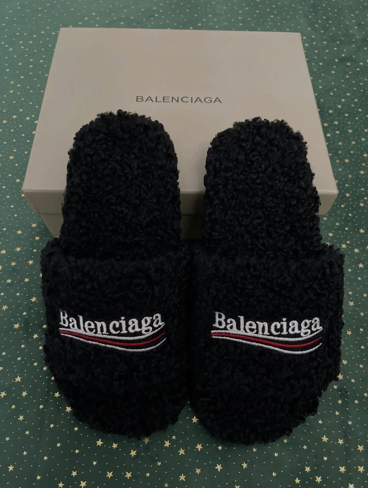 Balenciaga Furry Slide Black, imaginea 9