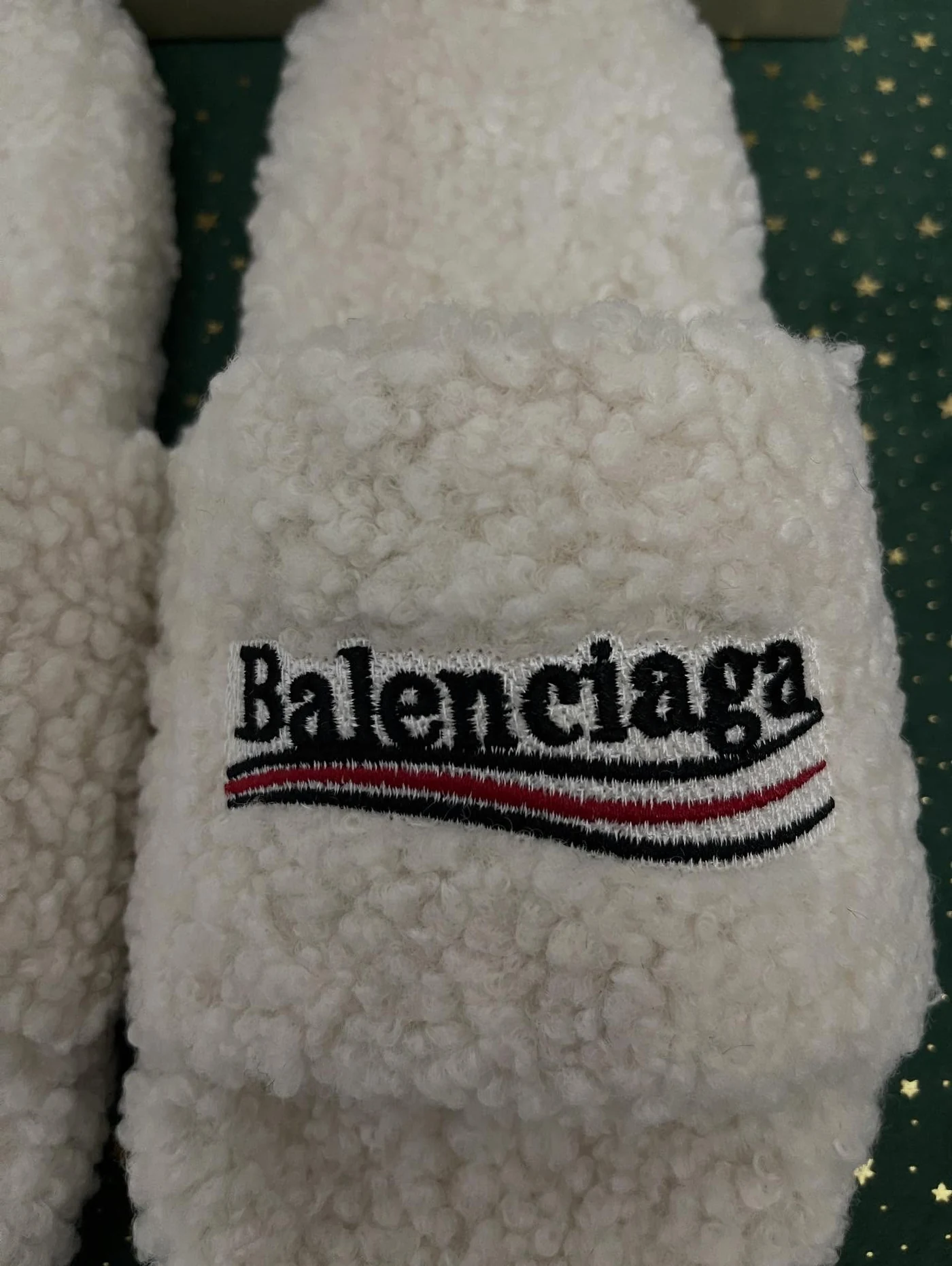 Balenciaga Furry Slide White, imaginea 3