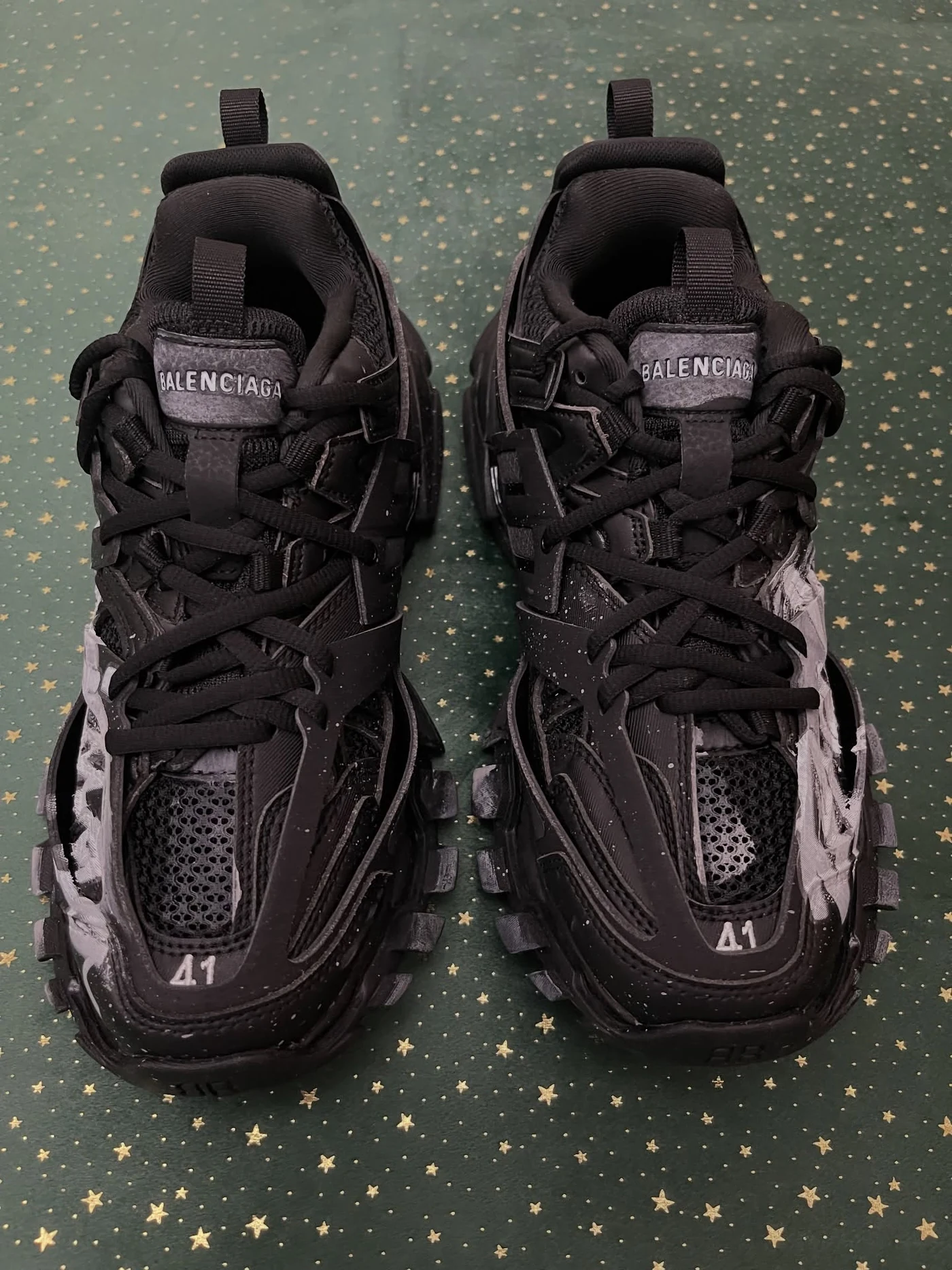 Balenciaga Track Signature Black Distressed Finish, imaginea 3