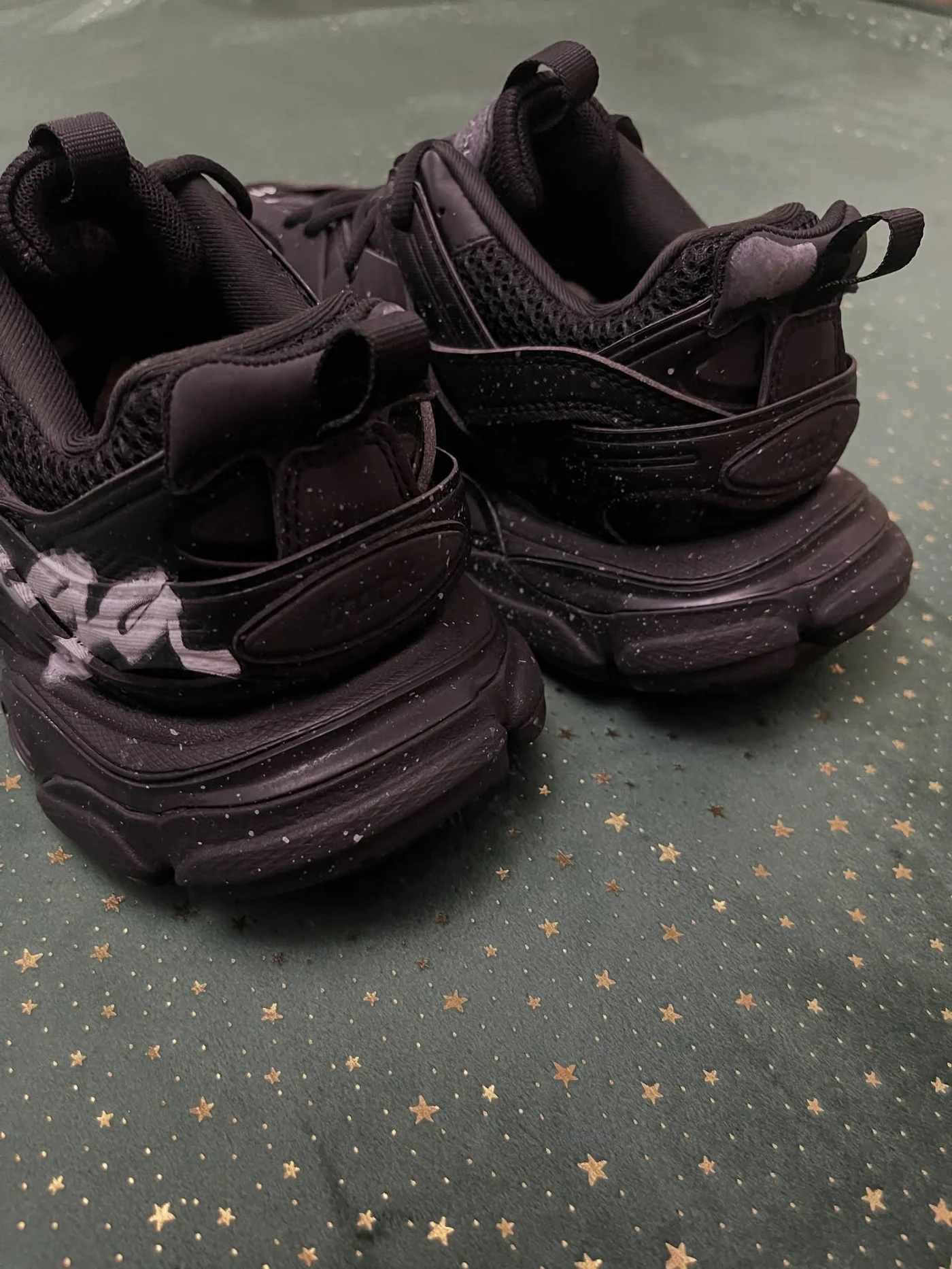 Balenciaga Track Signature Black Distressed Finish, imaginea 7