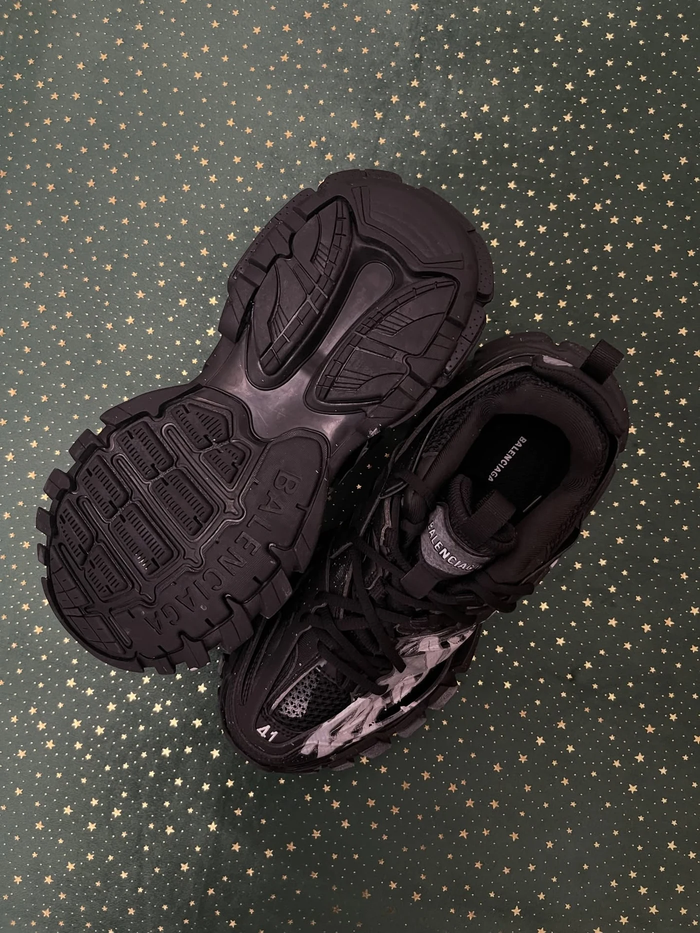 Balenciaga Track Signature Black Distressed Finish, imaginea 8