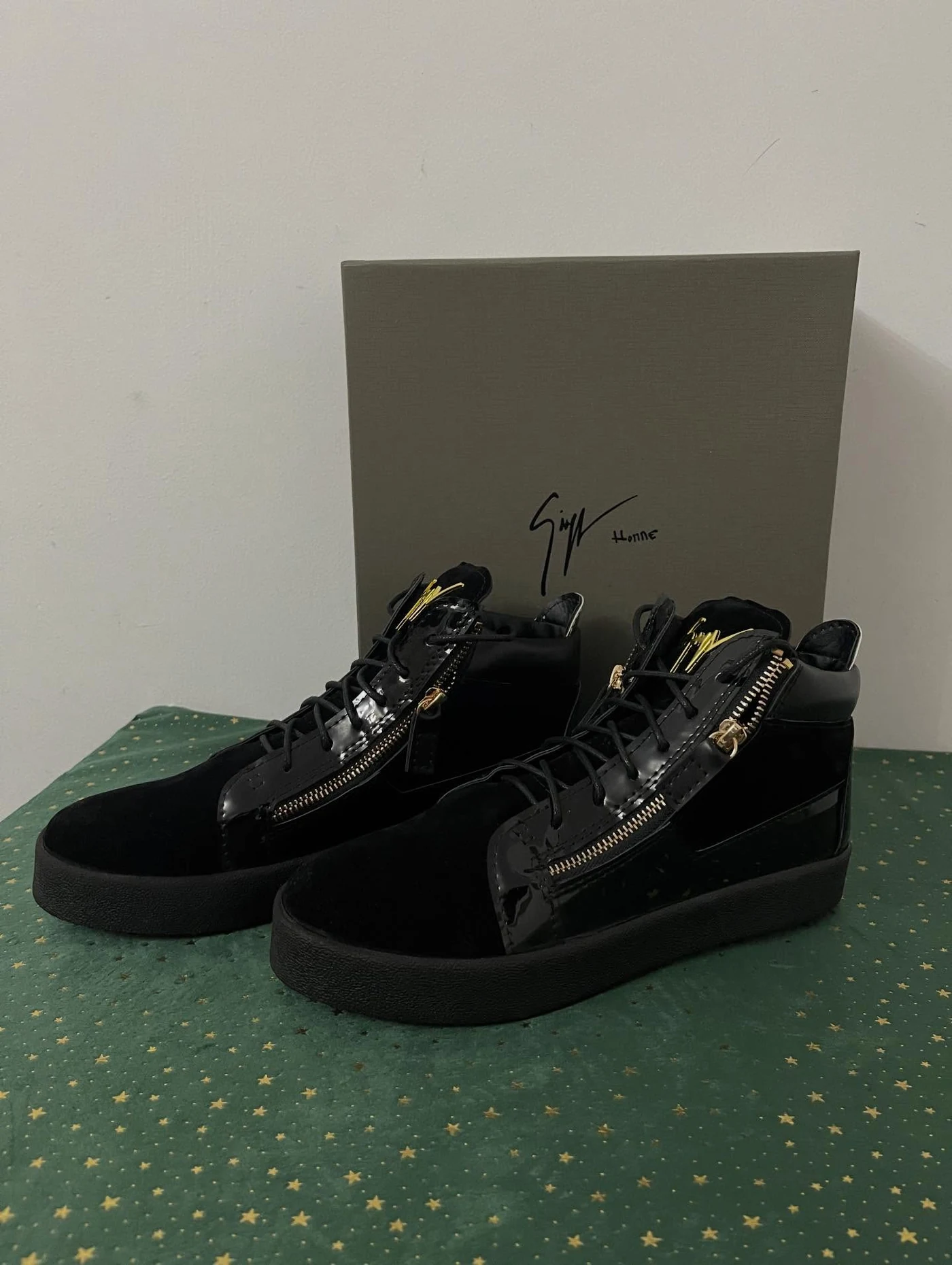 Giuseppe Zanotti Kriss Velvet Mid Patent Trim, imaginea 13