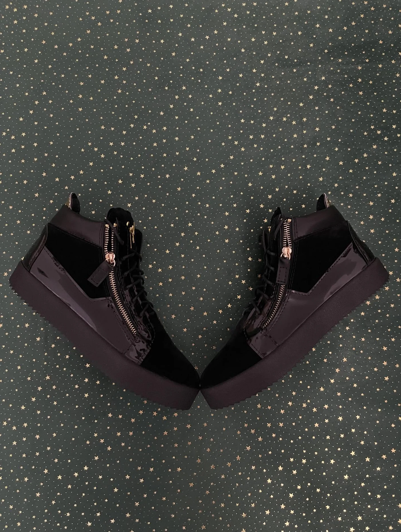 Giuseppe Zanotti Kriss Velvet Mid Patent Trim, imaginea 6