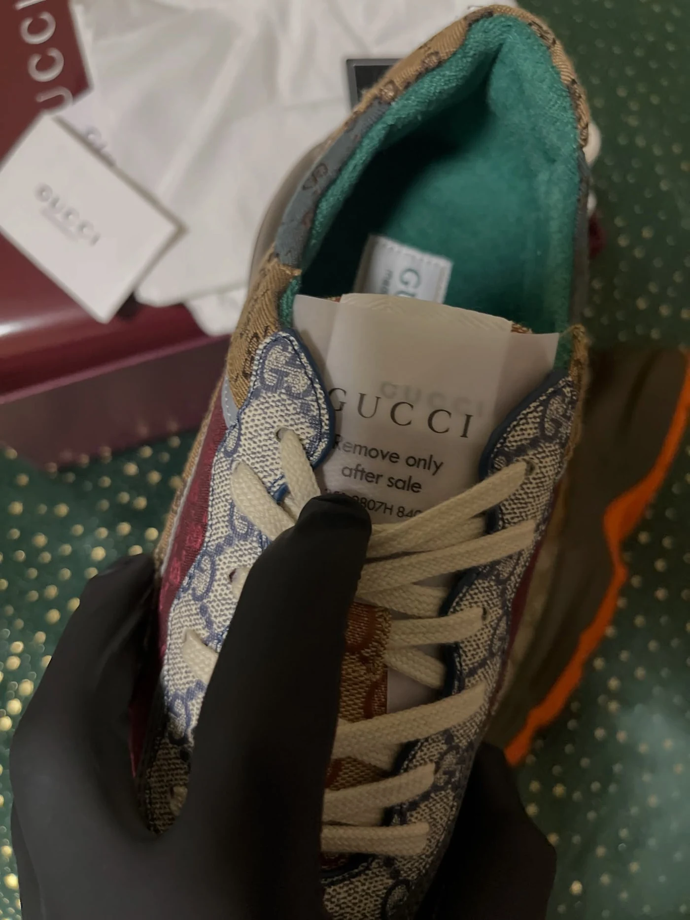Gucci Rhyton Beige Brick Red, imaginea 12