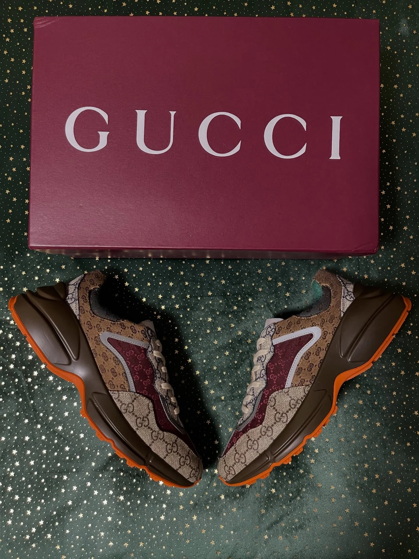 Gucci Rhyton Beige Brick Red, imaginea 2