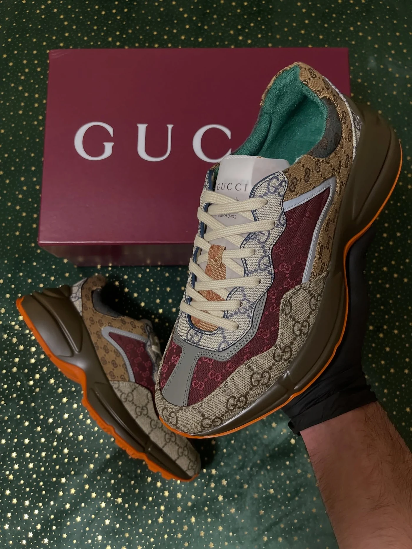 Gucci Rhyton Beige Brick Red, imaginea 4