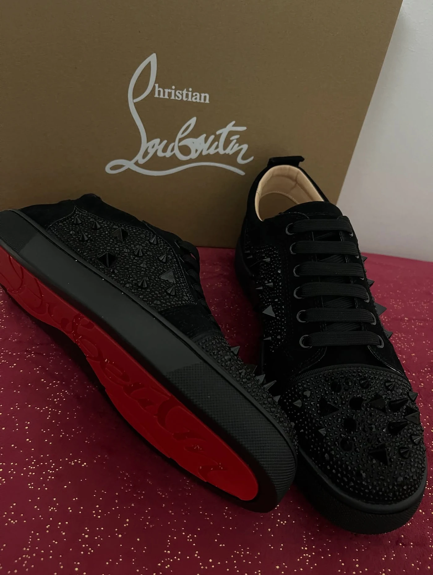 Louboutin Low Louis Junior P Pik Pik Strass, imaginea 3