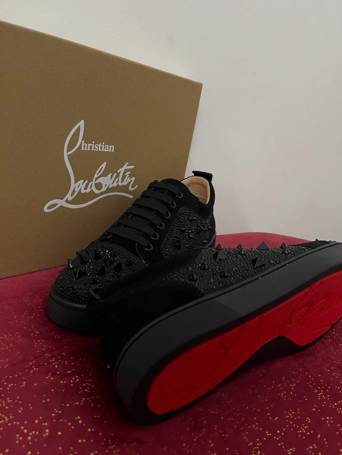 Louboutin Low Louis Junior P Pik Pik Strass, imaginea 4