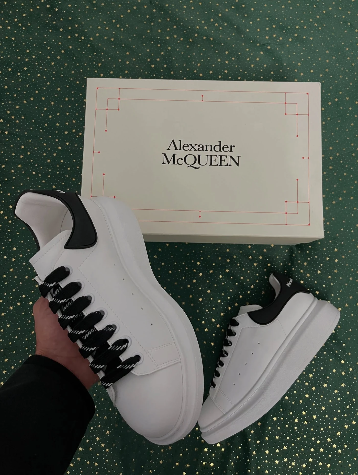McQueen New Tech Calf White Black, imaginea 3
