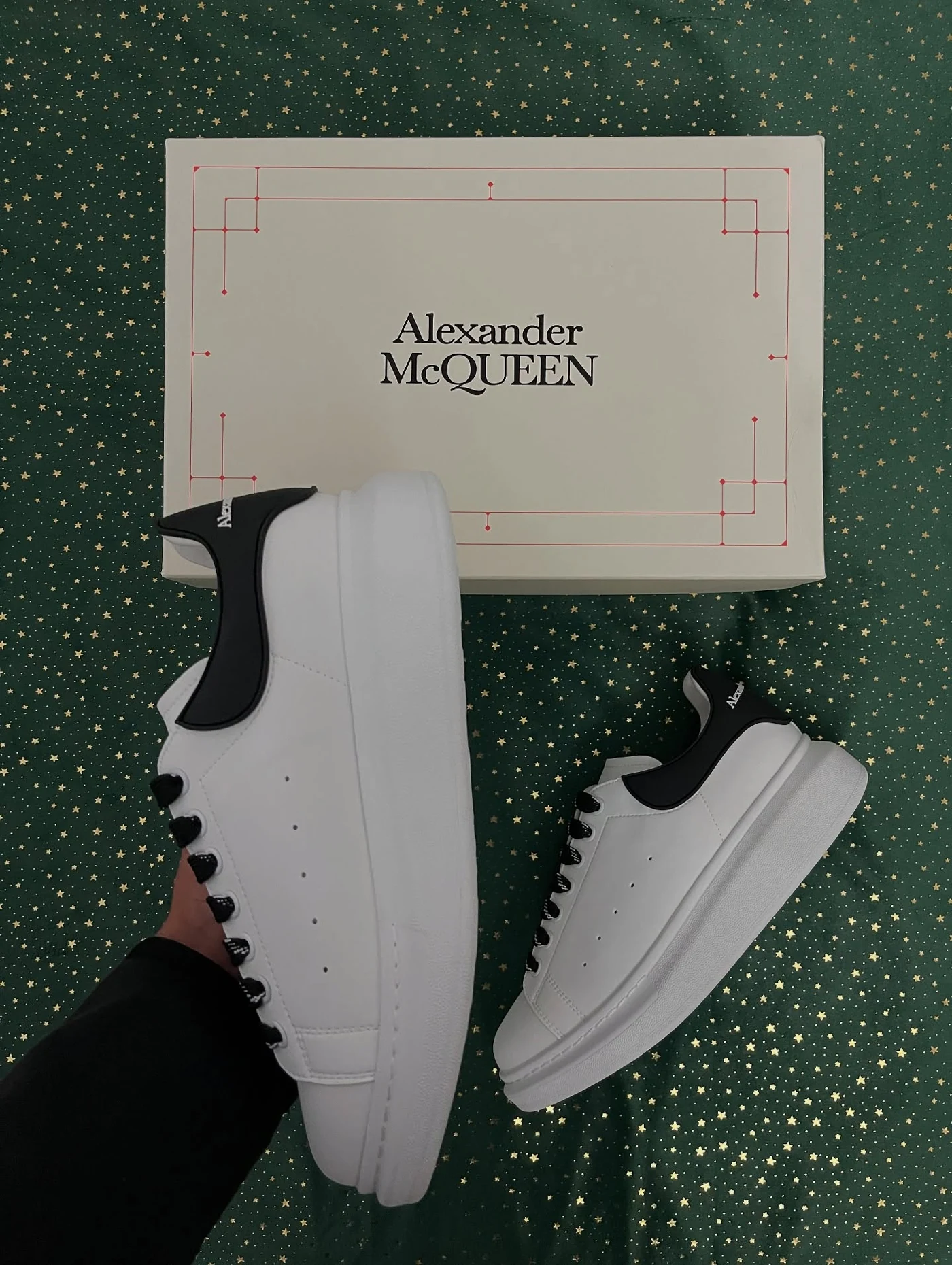 McQueen New Tech Calf White Black, imaginea 4