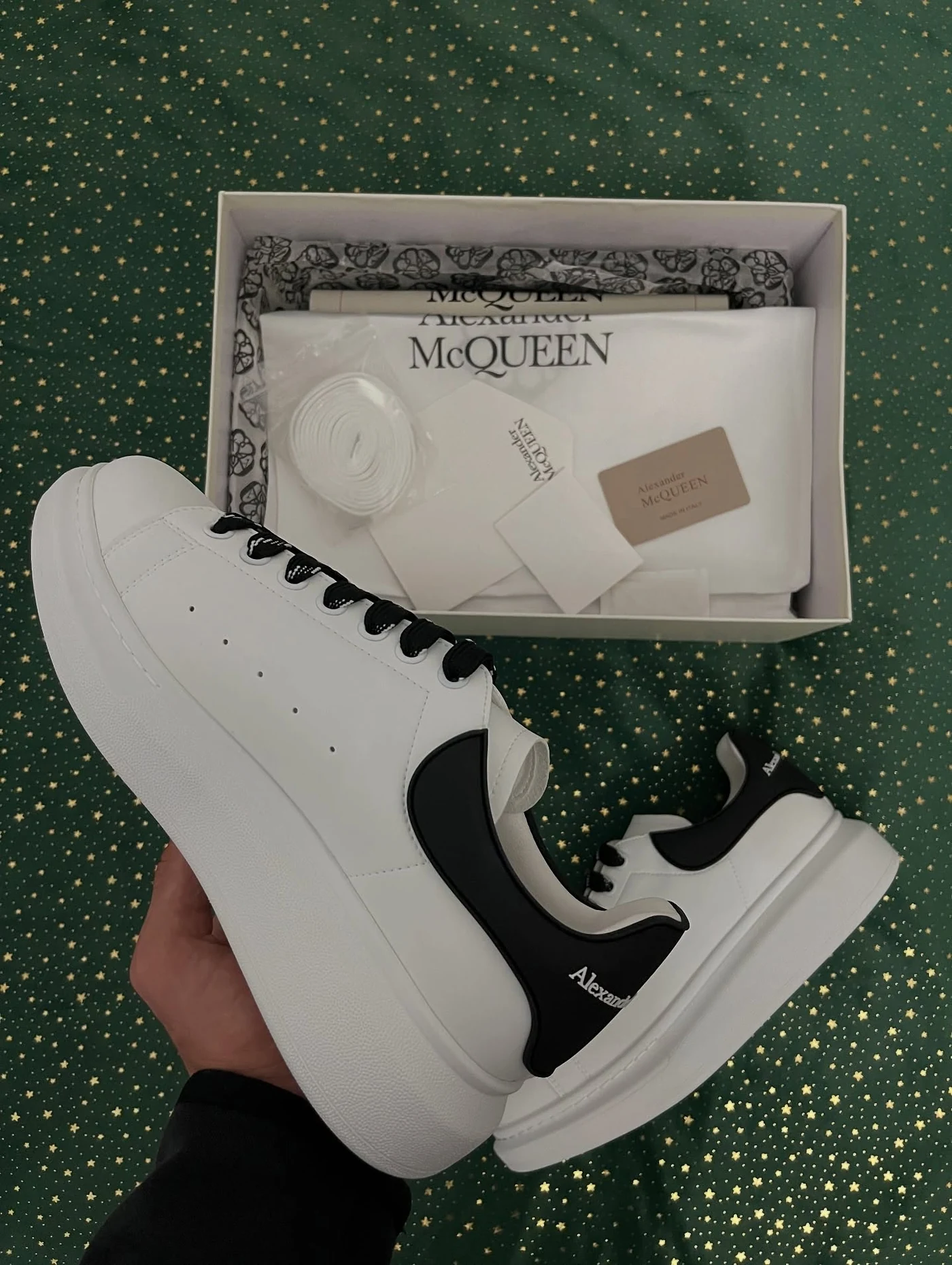 McQueen New Tech Calf White Black, imaginea 6