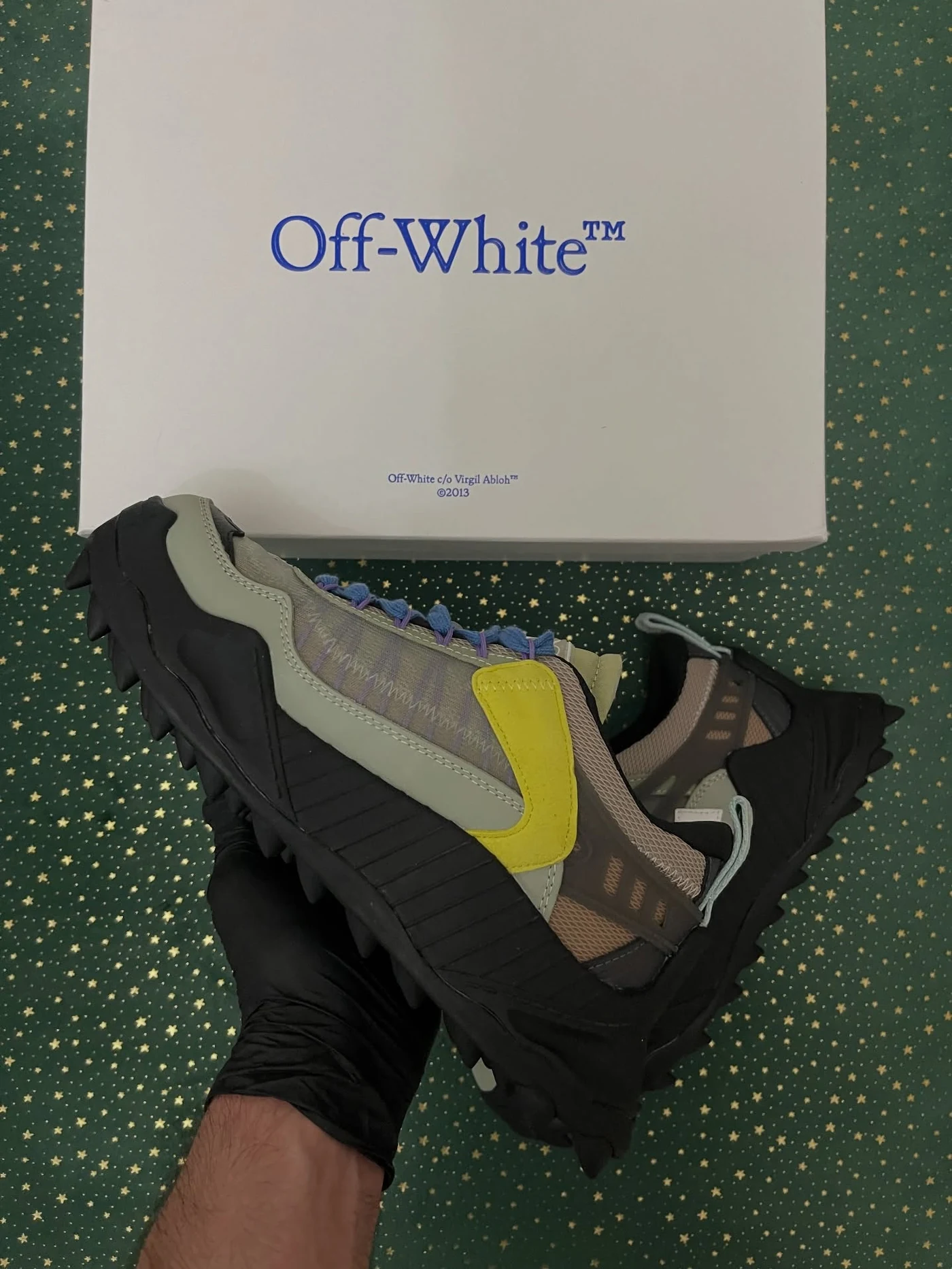 Off-White Odsy-1000 Black Sage Green, imaginea 9