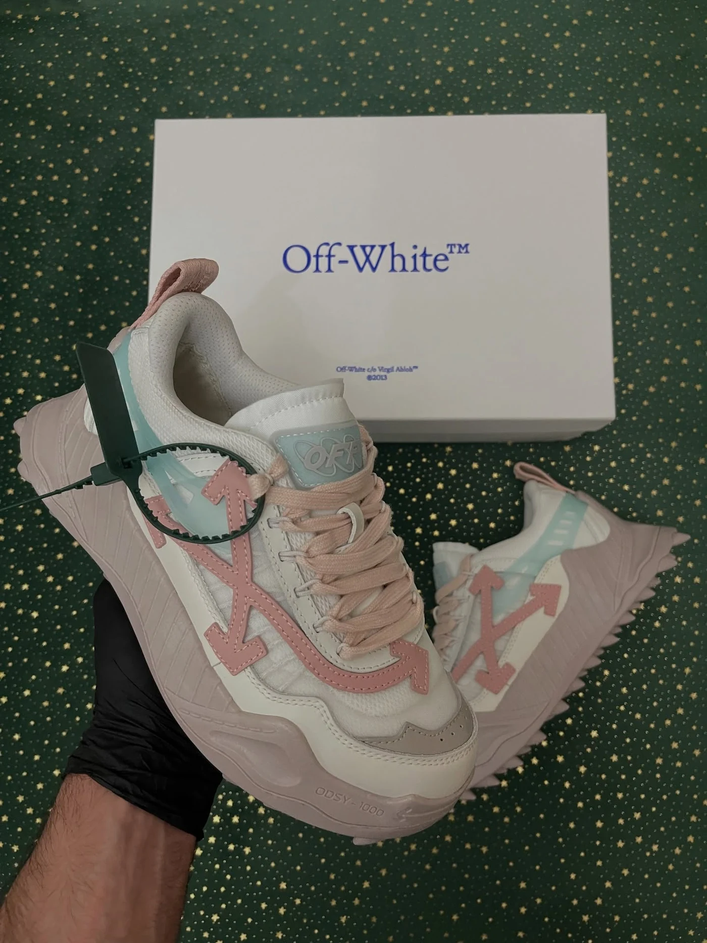 Off-White Odsy-1000 Grey Powder Pink, imaginea 5