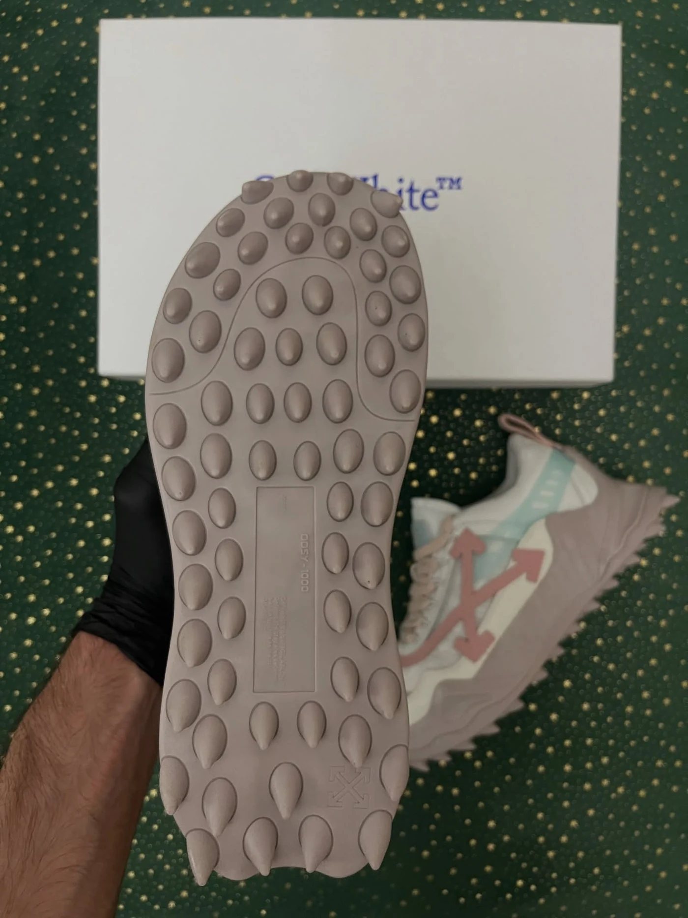 Off-White Odsy-1000 Grey Powder Pink, imaginea 7