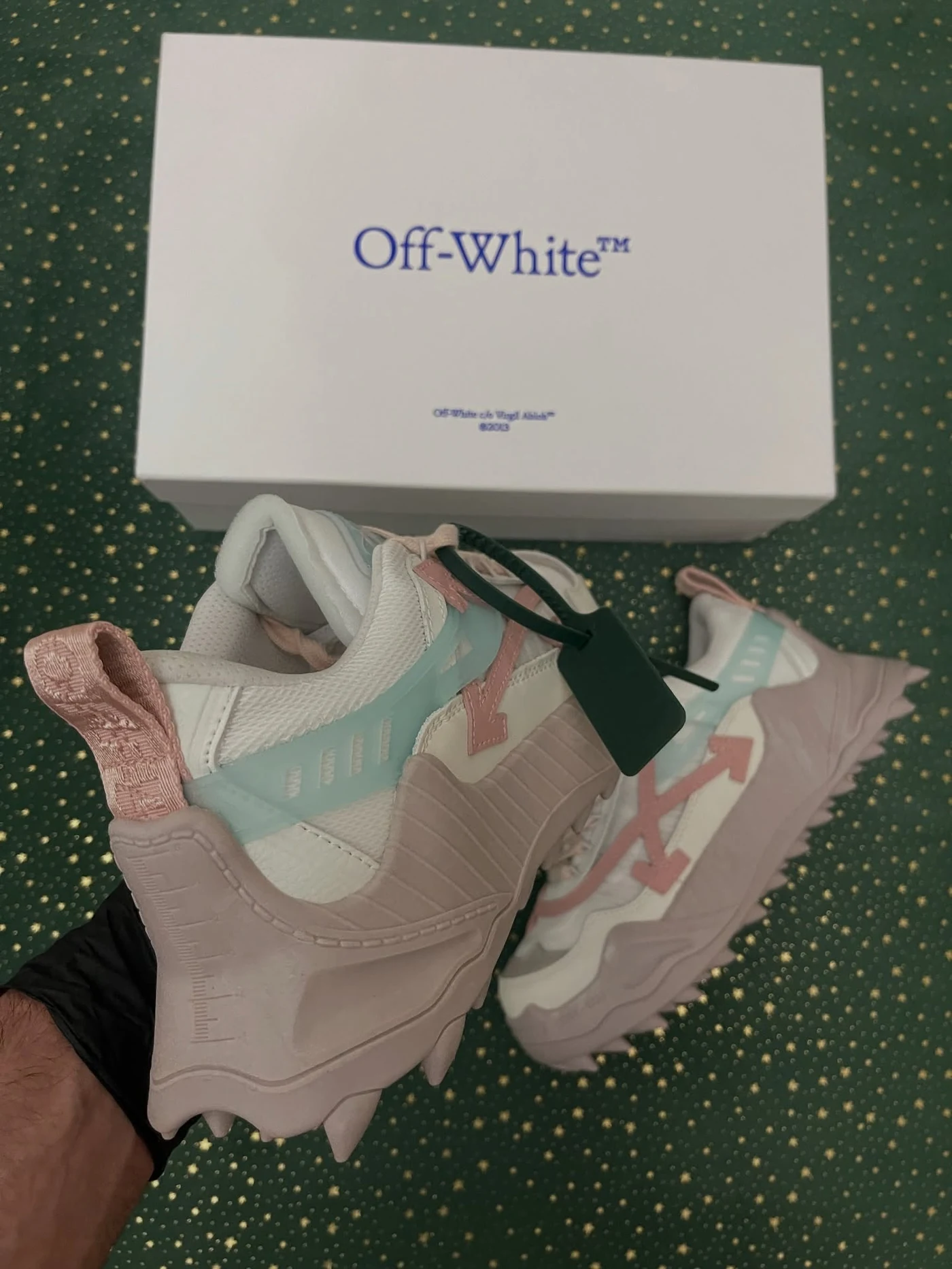 Off-White Odsy-1000 Grey Powder Pink, imaginea 8